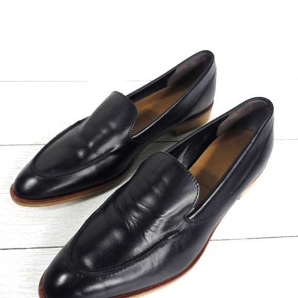 Everlane‎ Loafer Black Leather Flat Slip On Shoes Size 8.5 - Picture 7 of 14